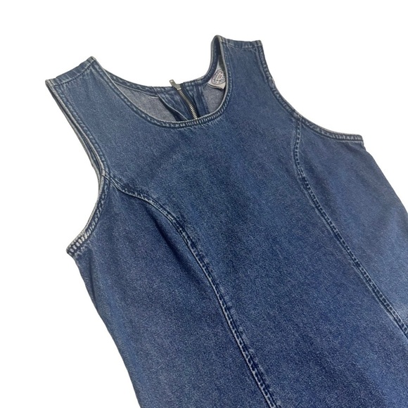 •- Y2K Vintage 90s Denim Sleeveless Dress C20 - Picture 2 of 10